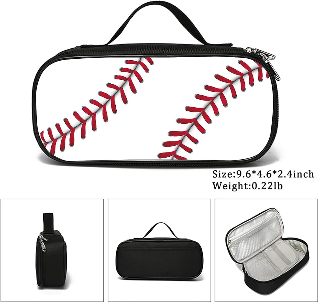 Baseball Pen Box Large Capacity Pen Bag With Zipper Pouch For Women Men | Amazon (US)
