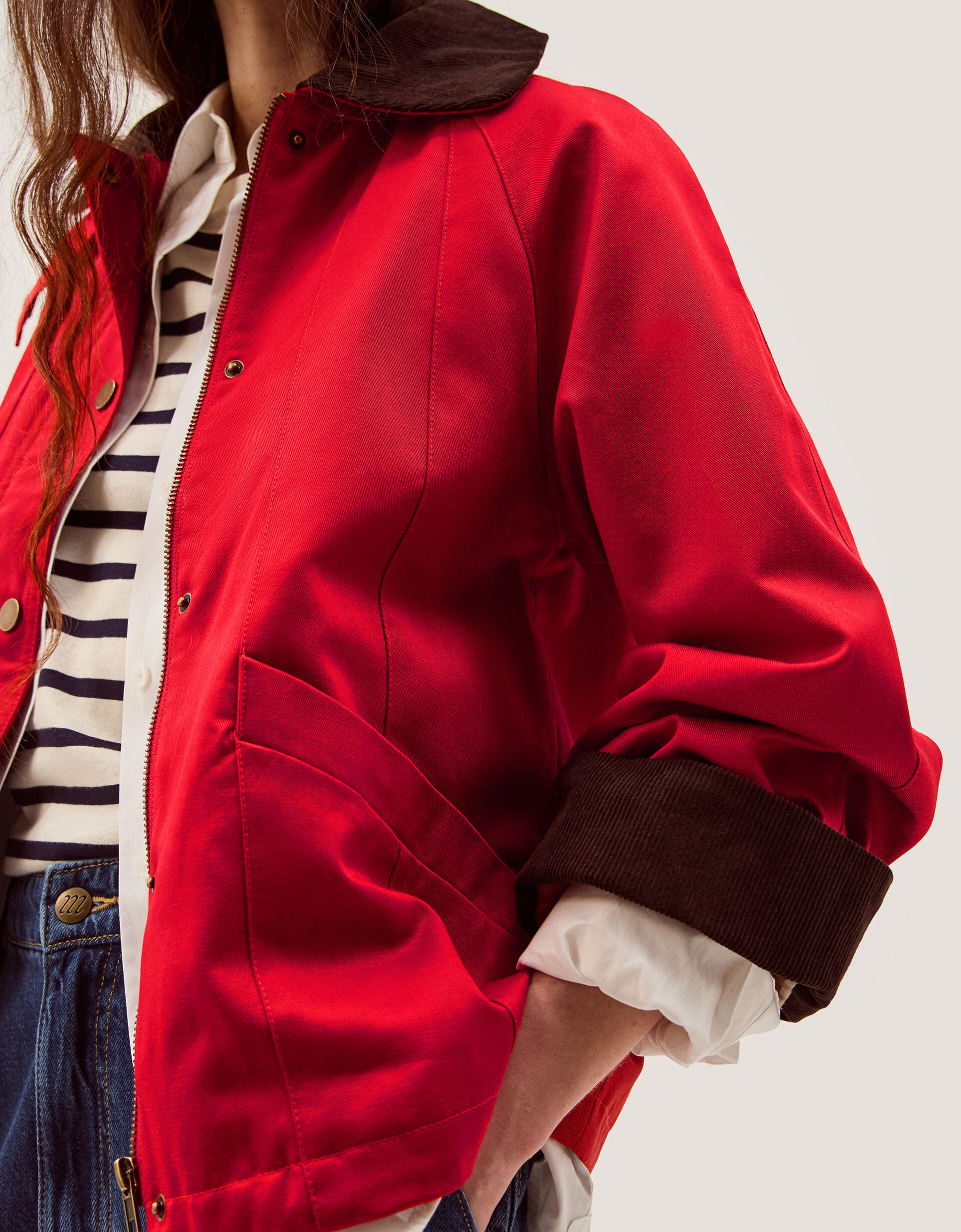Riley Barn Jacket Red | Monsoon (UK)