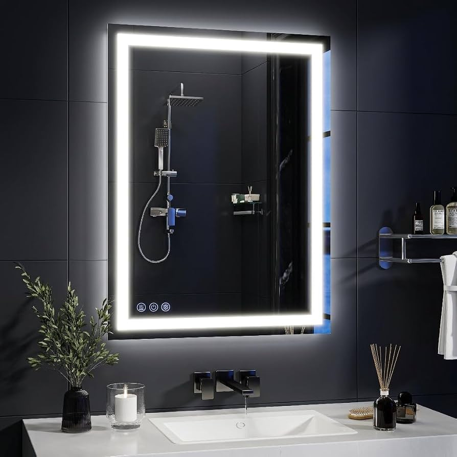 24"x36" LED Bathroom Mirror with Light, Backlit+Front Lit,Anti Fog | Amazon (US)