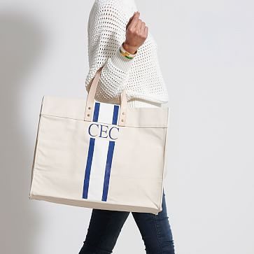 Hand-Painted Canvas Shopper Tote | Mark and Graham