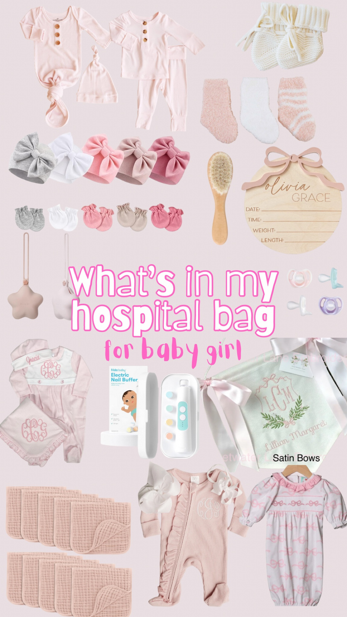 Baby girl hospital bag 

Caden lane code: RHEALEAH

#LTKKids #LTKBump #LTKBaby