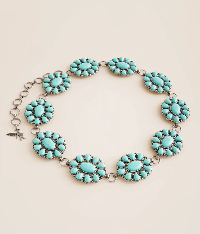 Turquoise Chain Belt | Buckle