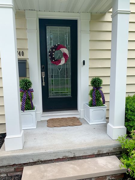 4th of July front porch, topiaries, white planters 

#LTKSeasonal #LTKFindsUnder50 #LTKHome