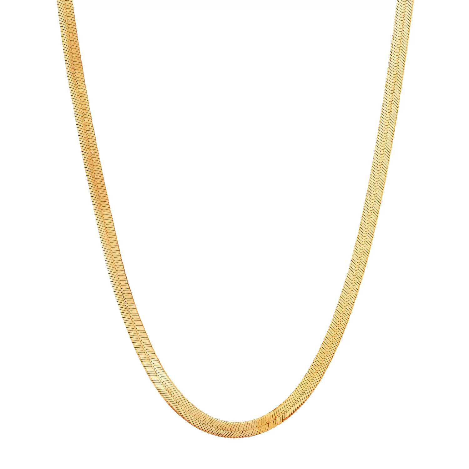 Italian 14K Yellow Gold Solid 3mm Herringbone Chain Necklace | Sam's Club