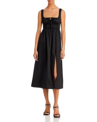Ruched High Slit Cotton Dress - 100% Exclusive | Bloomingdale's (US)