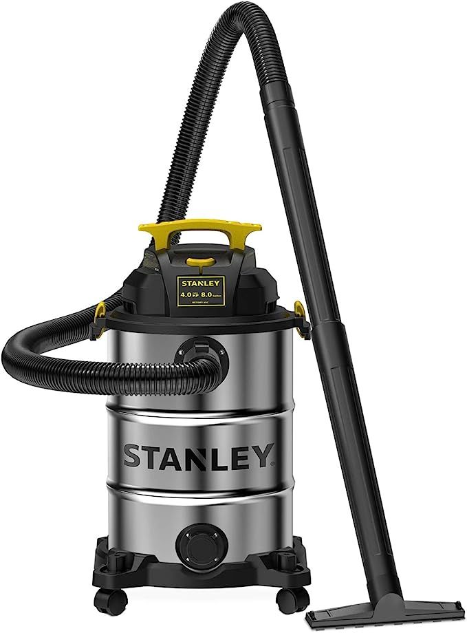 Stanley SL18117 Wet/Dry Vacuum, 8 Gallon, 4 Horsepower, 4.0 HP, Silver | Amazon (US)