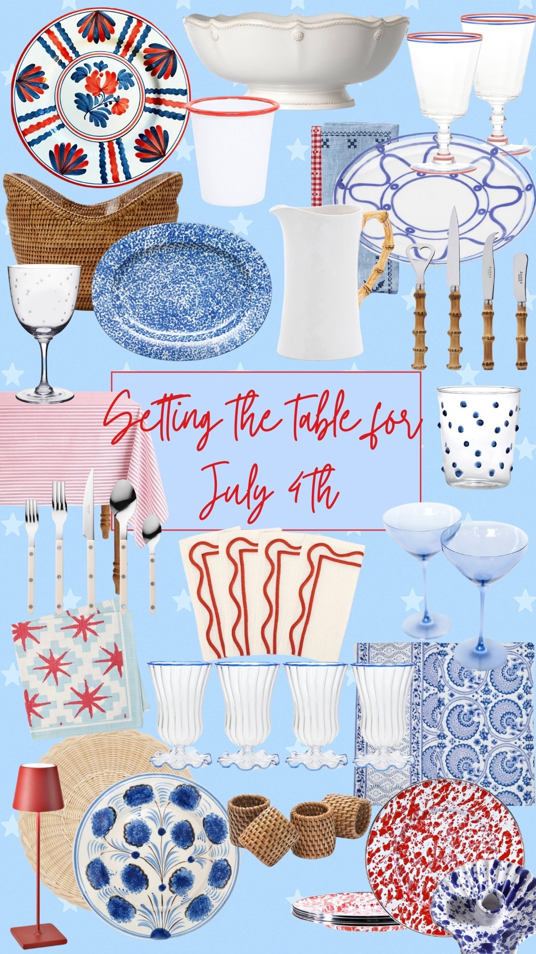 Tabletop ideas for a festive July 4th! Over The Moon has some amazing tabletop brands + included some favorites from Juliska, Sabre and more. 

#LTKSummerEdit #LTKFamily #LTKParties