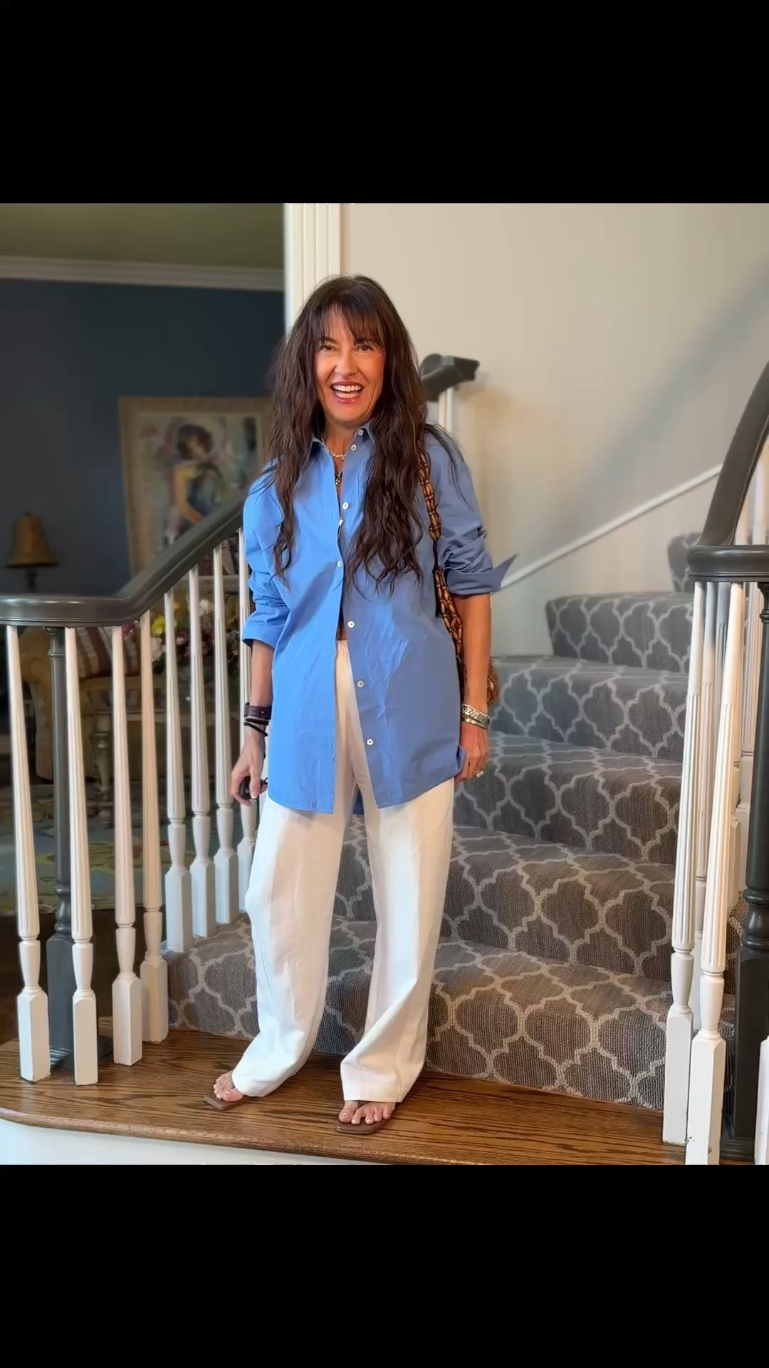How to style an oversized shirt plus my die on a hill white trousers!

#LTKootd #LTKmomlife #LTKOver40