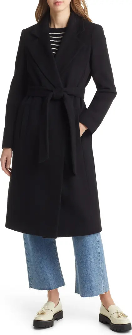 Sam Edelman Belted Wool Blend Coat | Nordstrom | Nordstrom