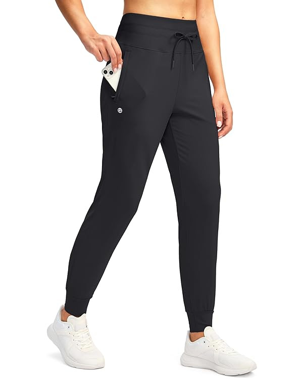G Gradual Women's Joggers Pants with Zipper Pockets High Waisted Sweatpants Athletic Tapered Pant... | Amazon (US)