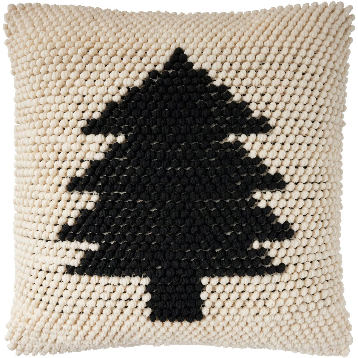 Mina Victory Holiday Christmas Tree Loops 20" x 20" Ivory Black Indoor Throw Pillow | Target