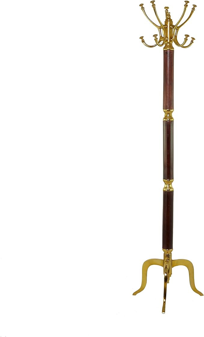 Deco 79 Glam Aluminum Coat Rack, 18" x 18" x 72", Gold | Amazon (US)