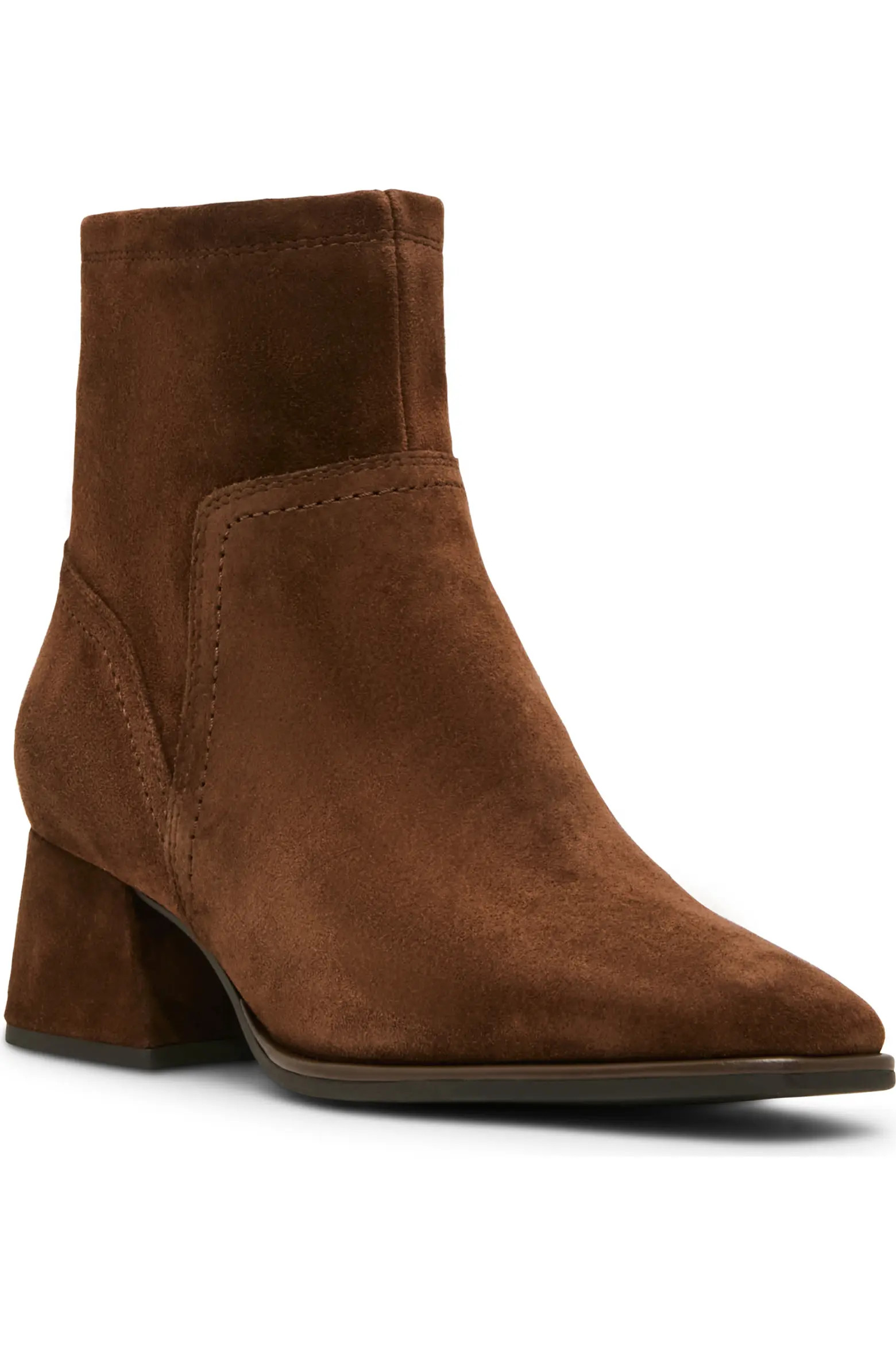 Marina Waterproof Stretch Suede Block Heel Bootie (Women) | Nordstrom | Nordstrom