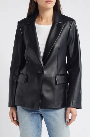 Sam Edelman Faux Leather Blazer | Nordstrom | Nordstrom