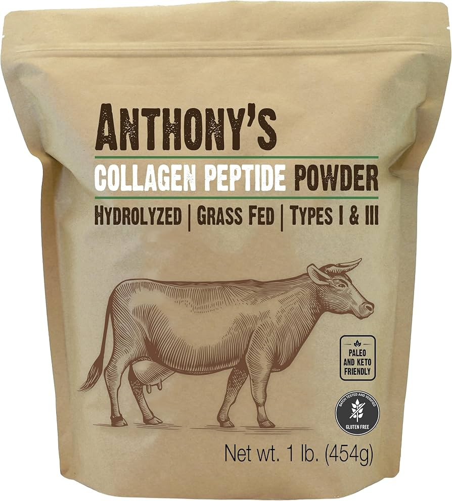 Anthony's Collagen Peptide Powder, 1 lb, Pure Hydrolyzed, Gluten Free, Keto and Paleo Friendly, G... | Amazon (US)