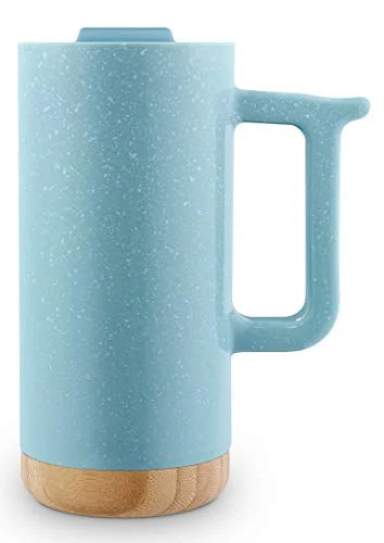 Ello Aspen Ceramic Travel Mug with Wood Base, 16 oz, Dusty Blue Speckle - Walmart.com | Walmart (US)