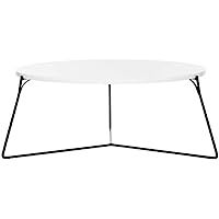 Safavieh Home Collection Mae Modern White Lacquer Round Coffee Table | Amazon (US)