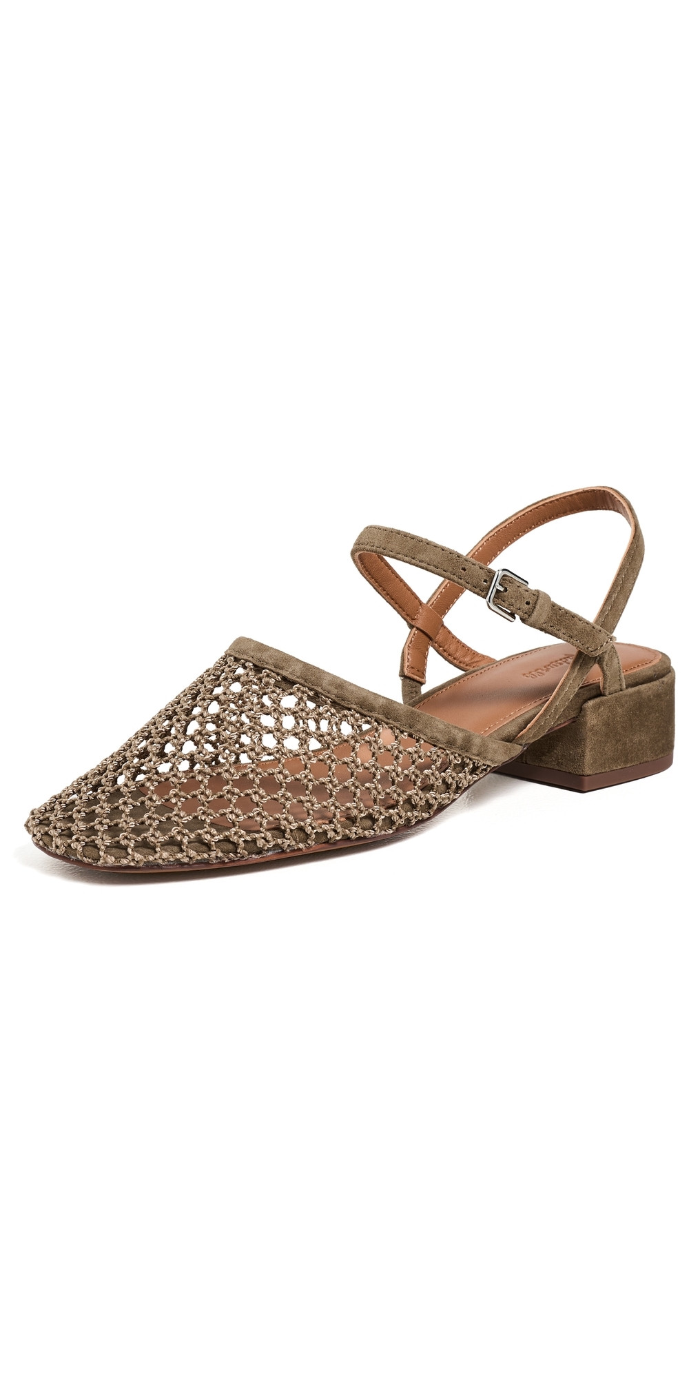 Madewell The Lola Ankle-Strap Heeled Sandals Safari Khaki 8.5 | Shopbop