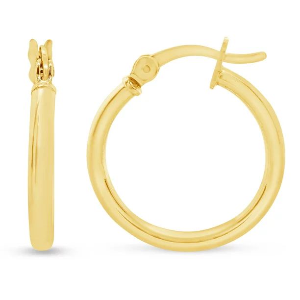 SuperJeweler 18MM Classic Hoop Earrings In 14 Karat Yellow Gold Over Sterling Silver For Women | Walmart (US)