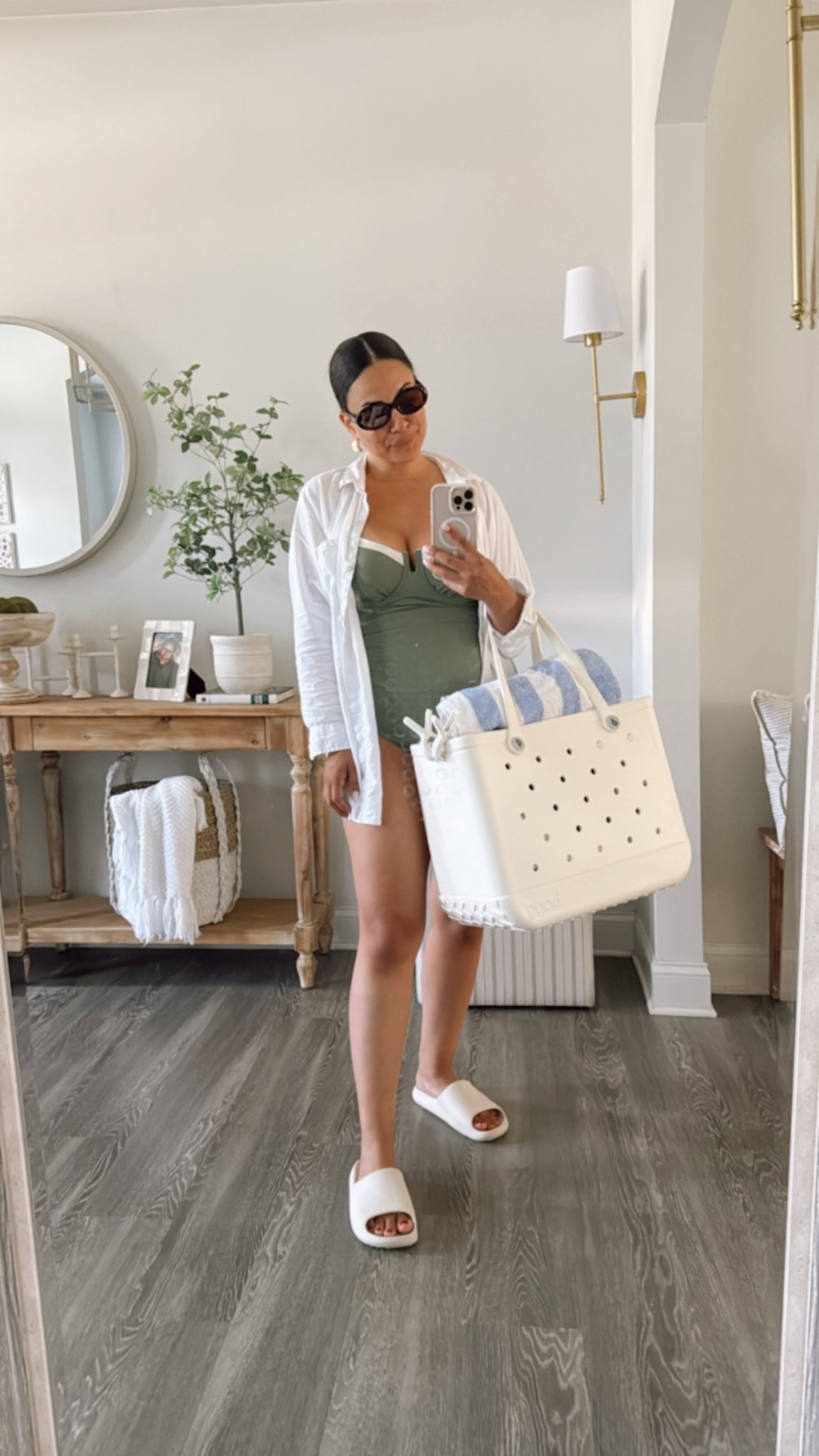 Summer style. Pool outfit. One piece swimsuit. 

#LTKSeasonal #LTKMidsize #LTKSwim