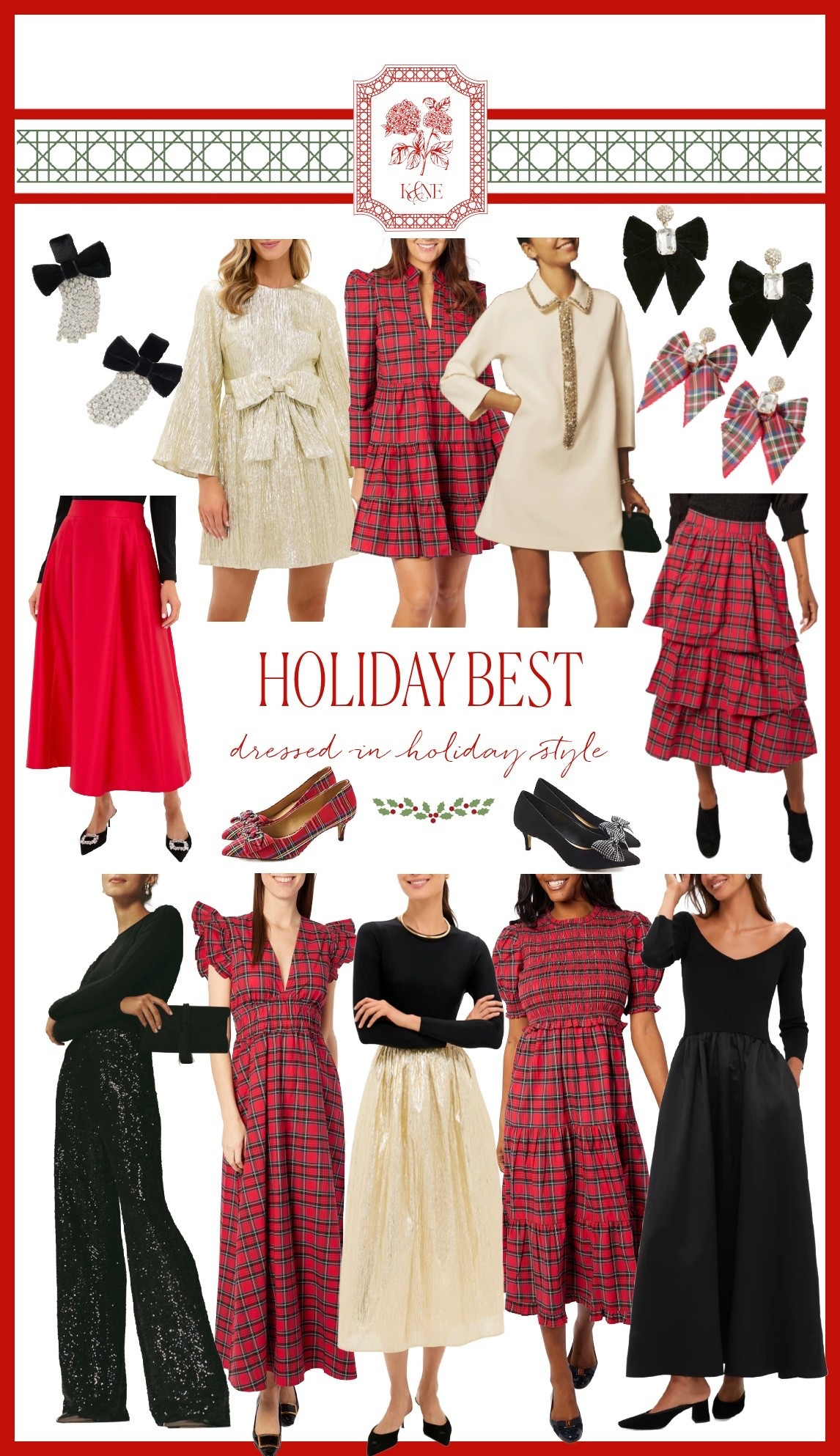 Dressed in holiday style ✨ tartan, metallics, and formal black dresses and accessories 

#LTKSaleAlert #LTKOver40 #LTKHoliday