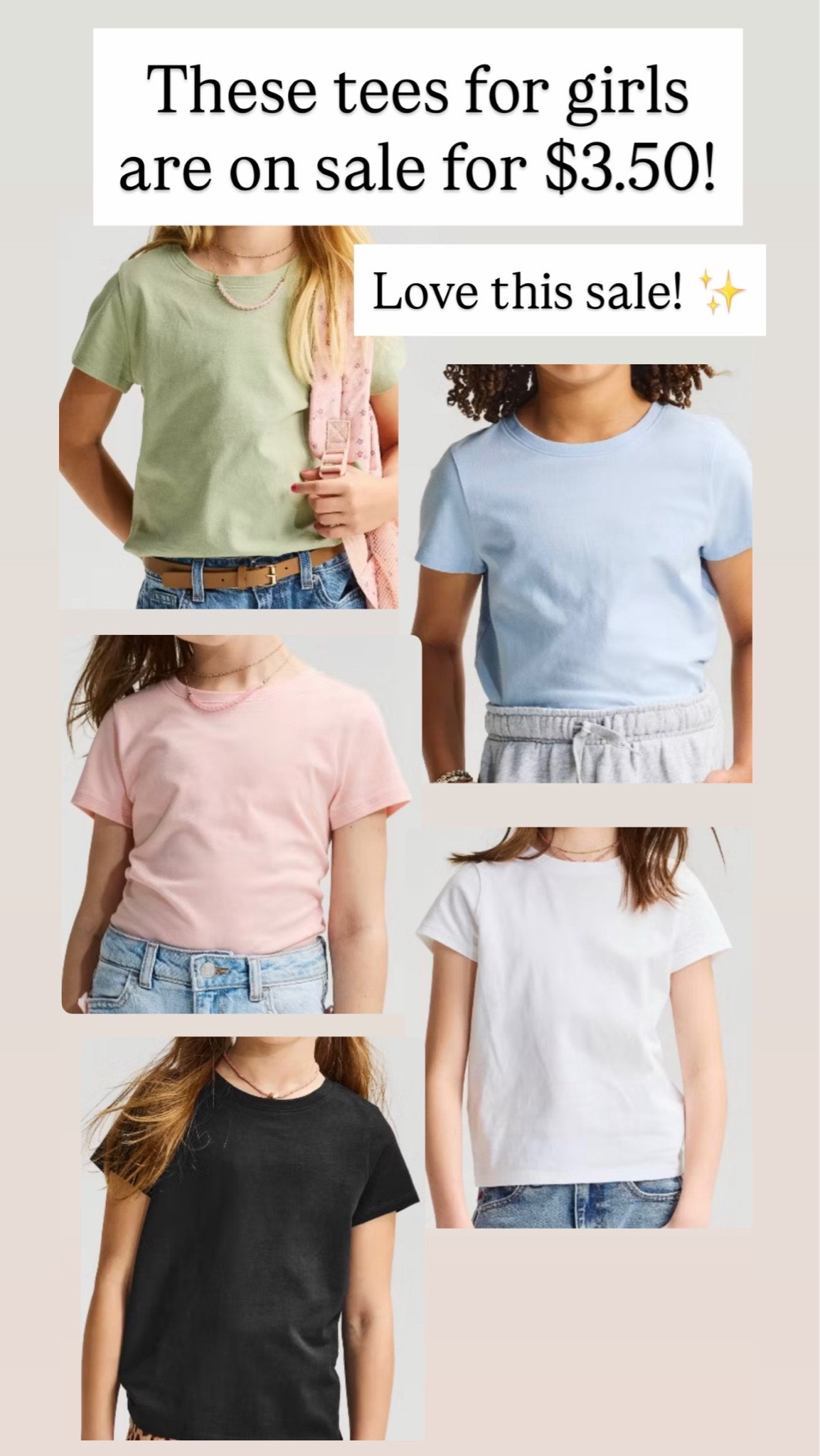 $3.50 for these cute cotton teas for girls

#LTKKids #LTKSaleAlert