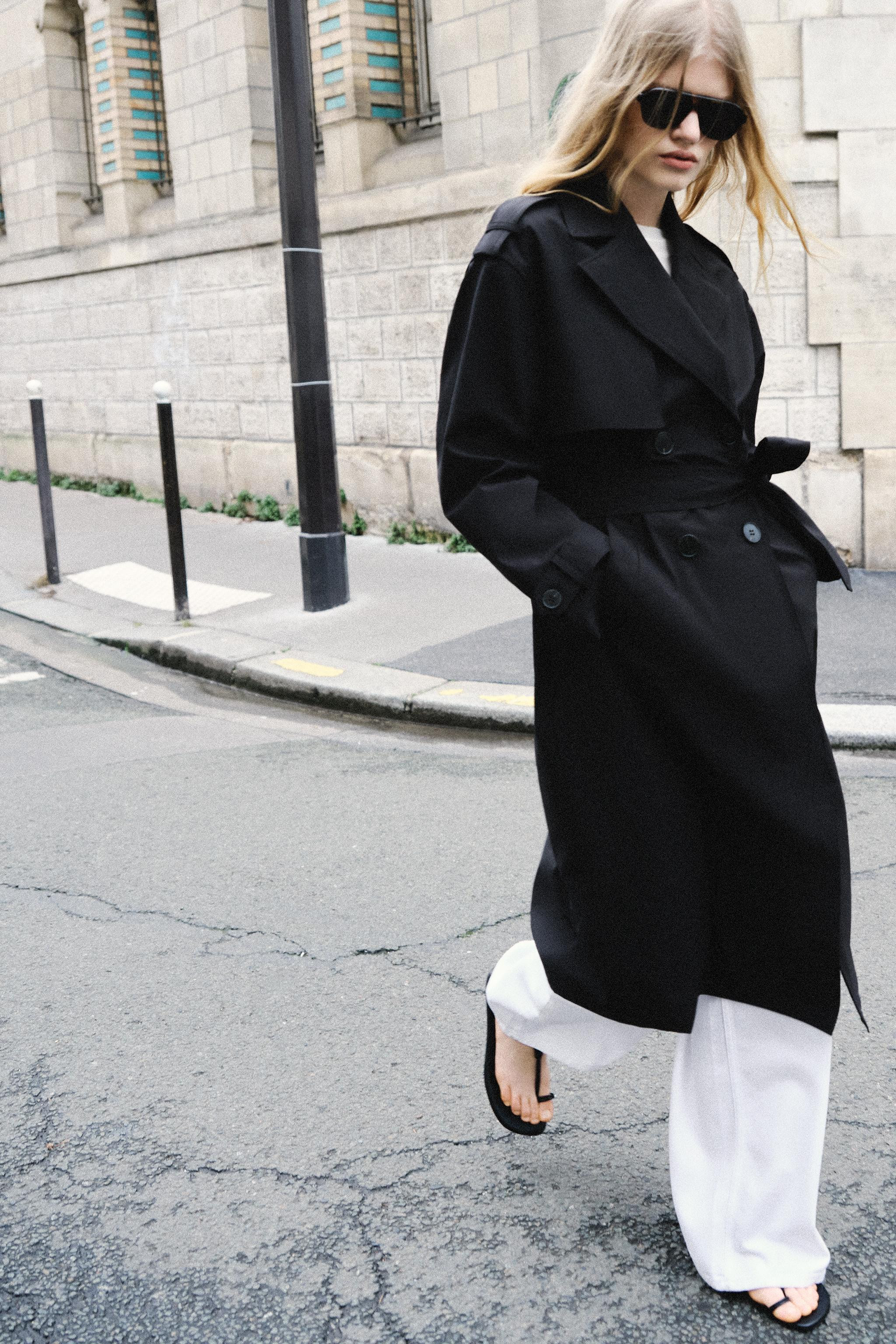 LONG BELTED WATER REPELLENT WINDPROOF TRENCH COAT | Zara US