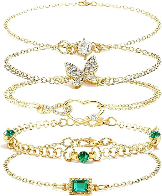 Alegend Titanium Steel (Not Rust, Resist Corruption, Easily Clean) 18K Gold Plated Single Bracele... | Amazon (US)