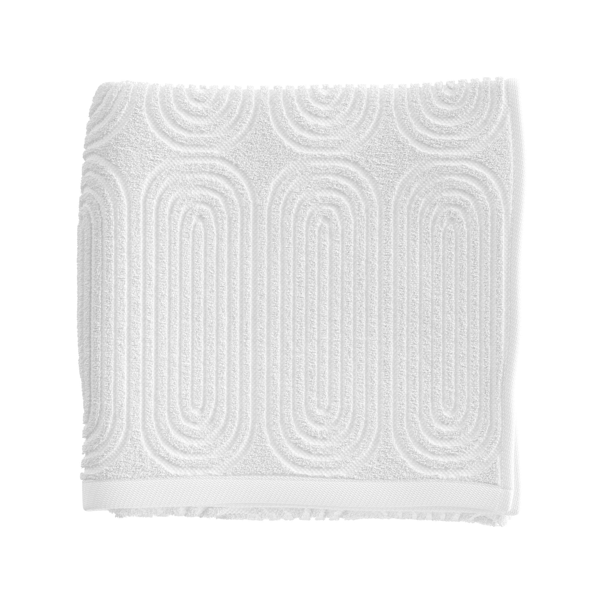 Beautiful Textured Bath Towel, 56" x 30", Off White by Drew Barrymore | Walmart (US)