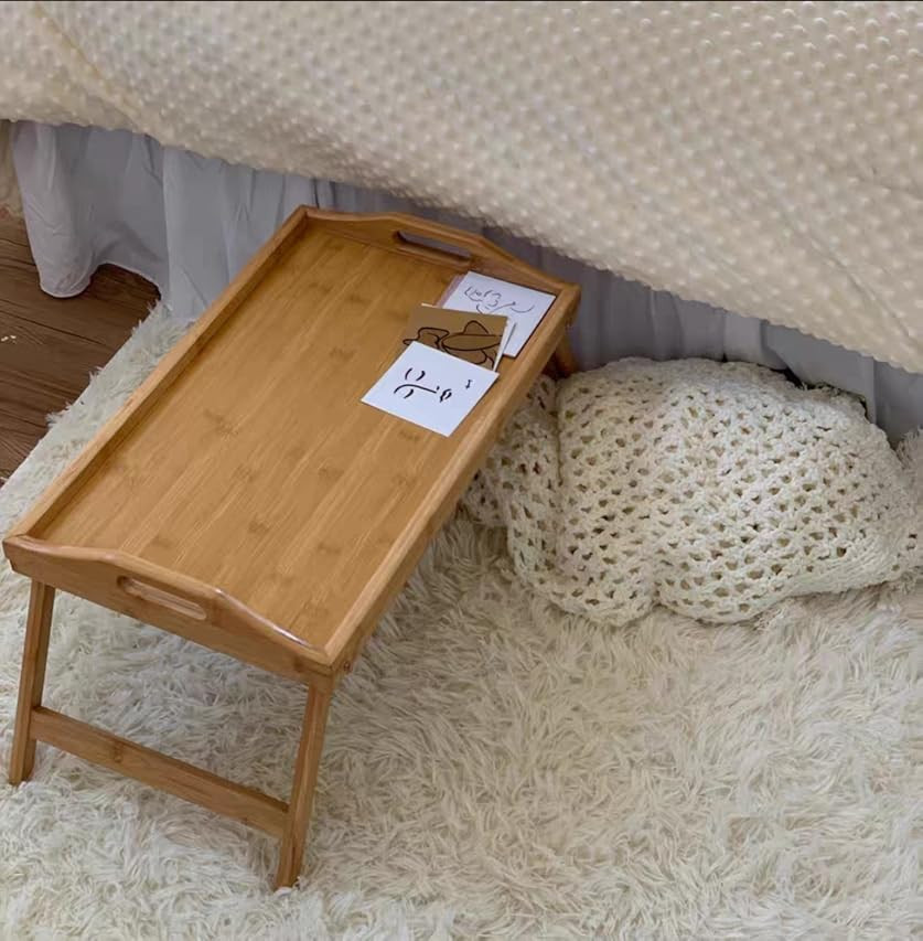 Rossie Home Media Bed Tray with Phone Holder - Fits up to 17.3 Inch Laptops and Most Tablets - Natur | Amazon (US)