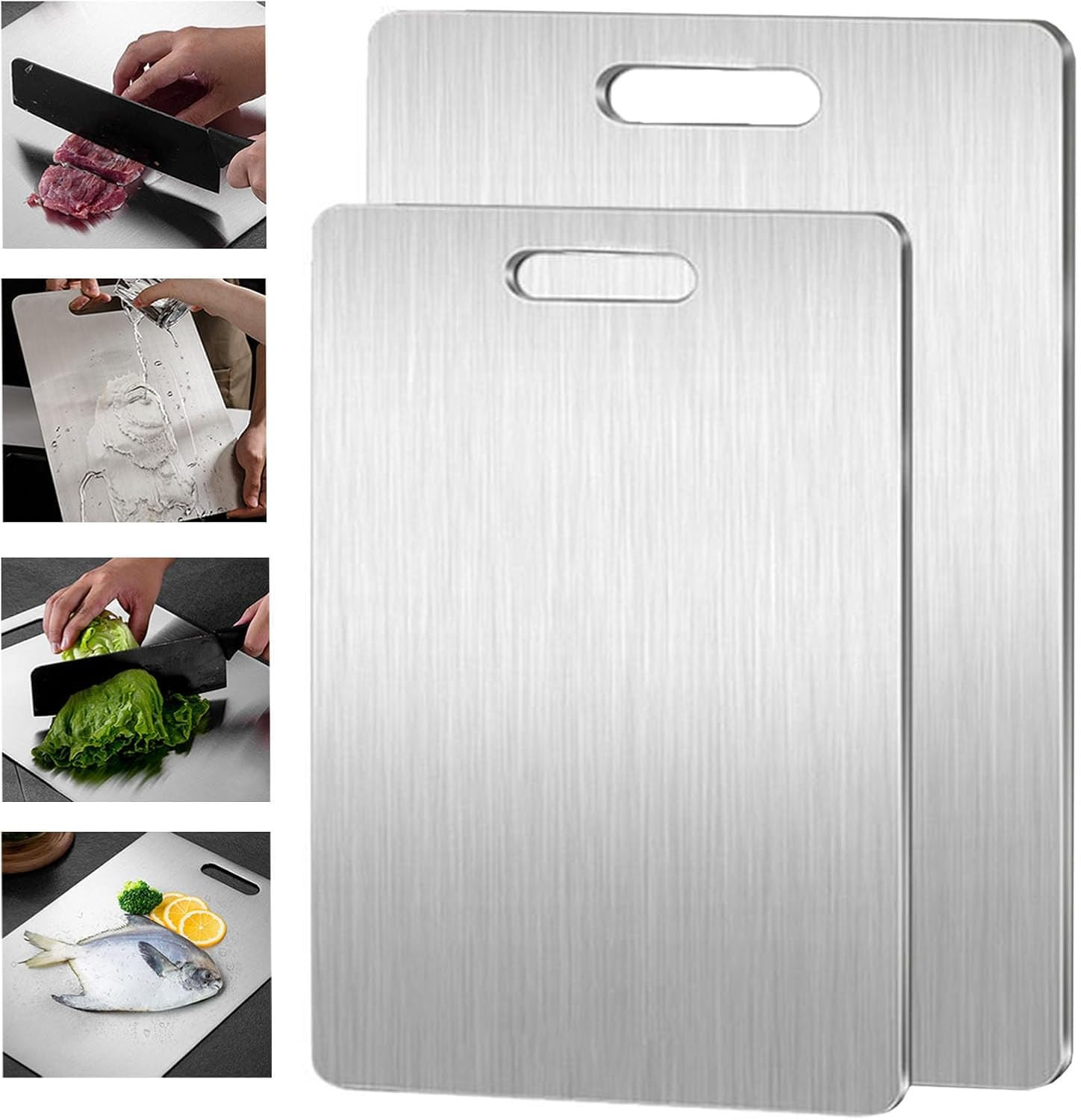 Titanium Cutting Board,Titanium Cutting Boards for Kitchen,304 Stainless Steel Food Grade Cutting... | Amazon (US)