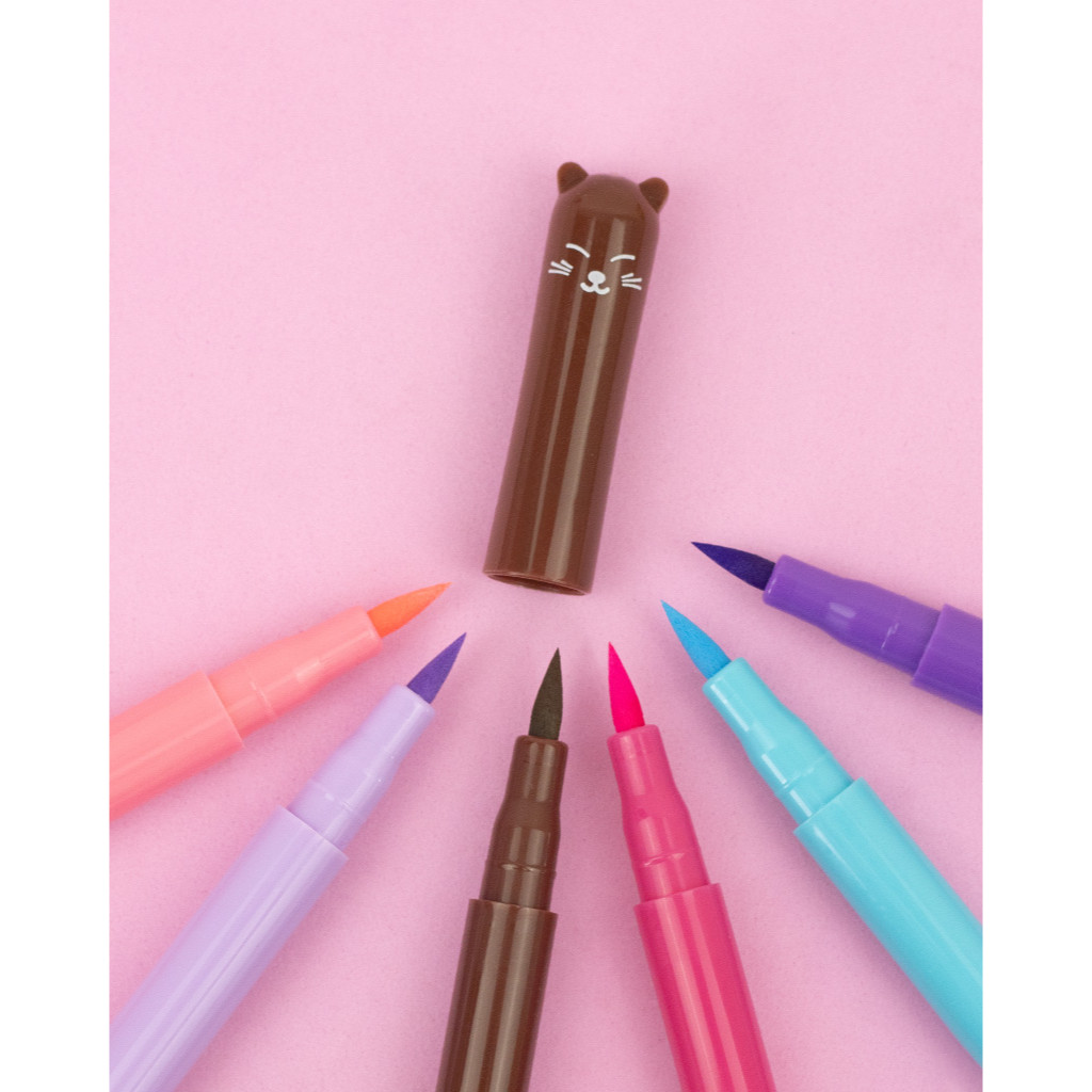 Caneta Delineadora Gatinho Colors - Pink 21 | Shopee (BR)