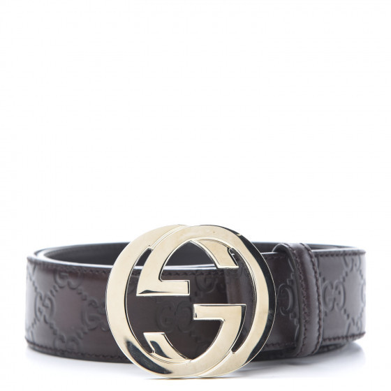 Guccissima Interlocking G Belt 85 34 Brown | Fashionphile