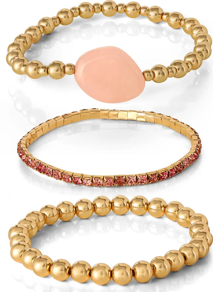 3-Piece Beaded Stretch Bracelet Set | Nordstrom