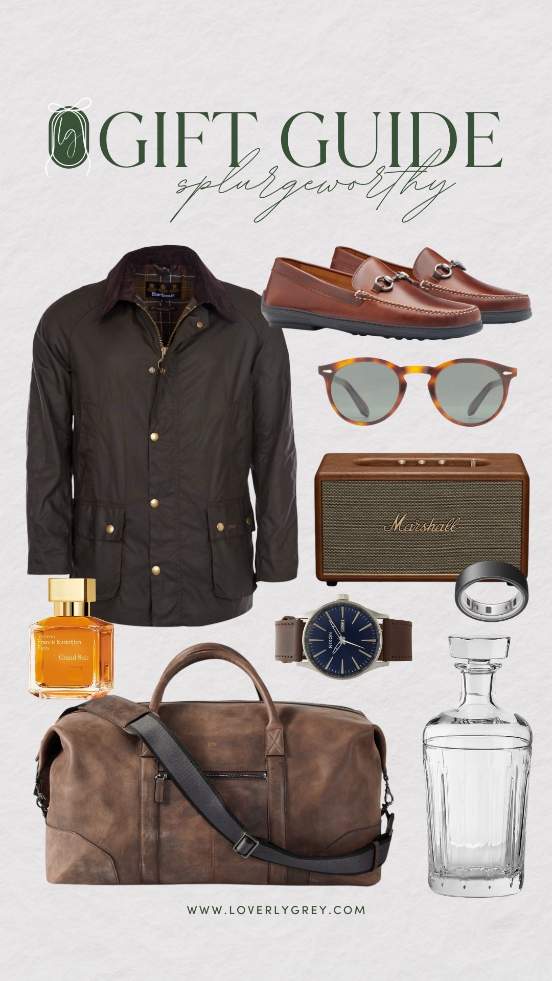 Splurgeworthy gifts for him this Christmas! I love the Barbour jacket as a gift - truly something they will have forever! 

Loverly Grey, men’s gift ideas, dad gift ideas, gift ideas for him, boyfriend gifts, husband gifts, splurge gifts, gift guides 

#LTKHoliday #LTKGiftGuide #LTKMens