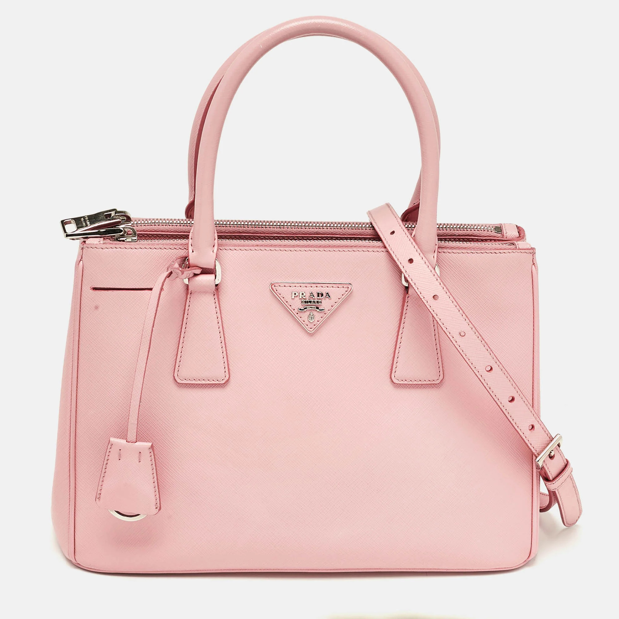Prada Pink Saffiano Leather Medium Galleria Tote | Shop Simon