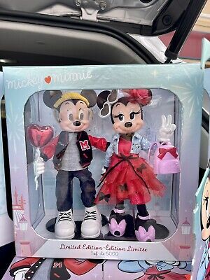 Disney 2022 Mickey and Minnie Limited Edition Valentine's Day Doll Set New Box | eBay US
