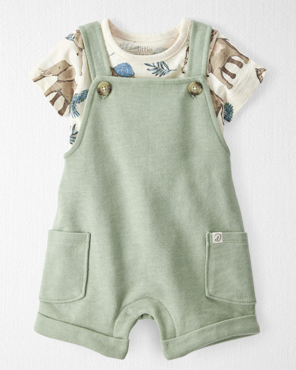 Baby 2-Piece Organic Cotton Shortall Set | Carter's Inc