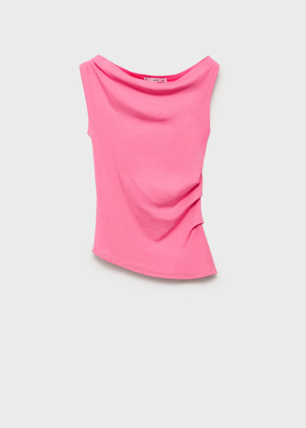 Asymmetrical modal top pink - Woman - L - MANGO | MANGO (UK)