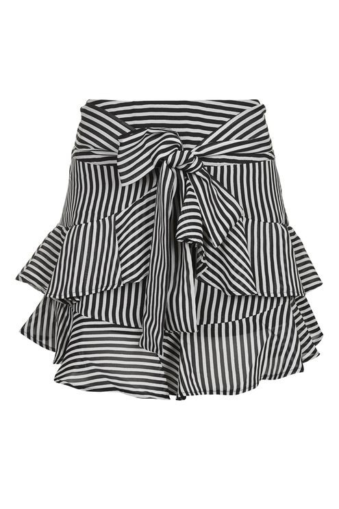 Stripe Ruffle Tie Mini Skirt | Topshop US