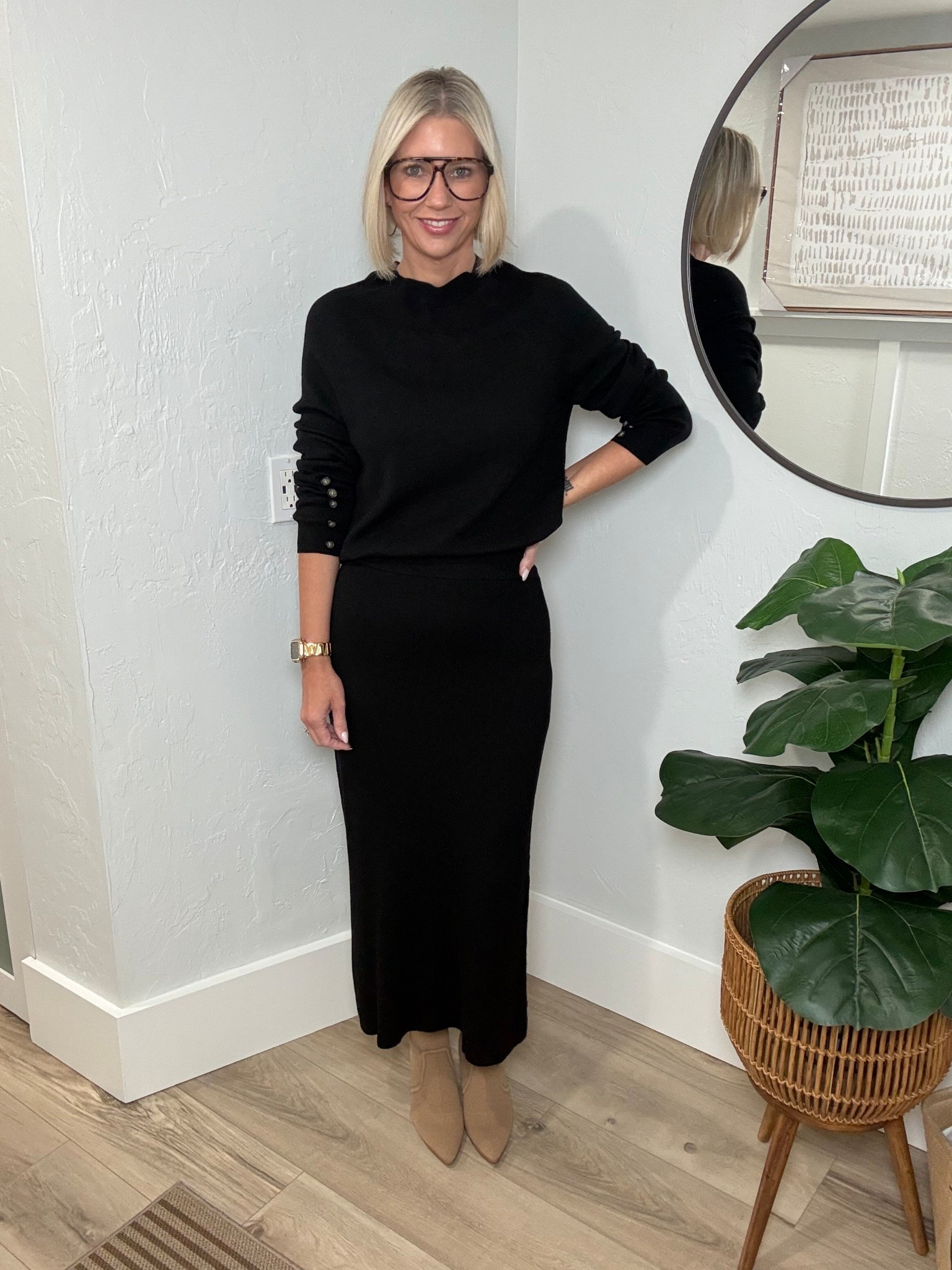 I love this two piece set from Arach & Cloz found on Amazon. It’s super versatile and you could easily dress it up or wear it more casually. Available in several color options. I’m wearing a medium. 

My boots are from CosyIsland. I’ll link up a similar option. 

#LTKOver40 #LTKgrwm #LTKootd