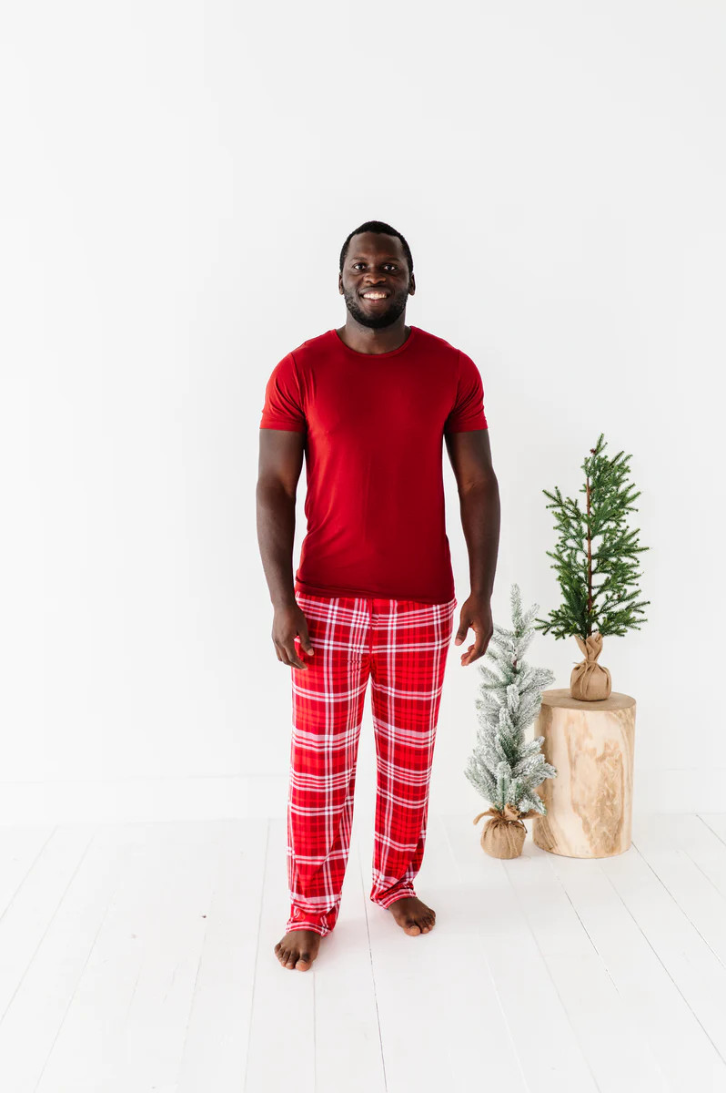 Red Plaid Mens Pajama Set | Little Pajama Co.