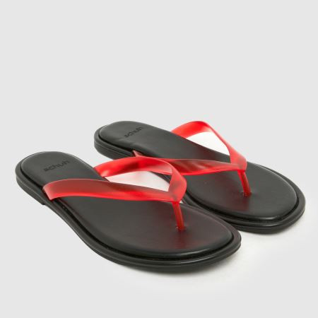 Womens Black & Red schuh Truffle Toe Post Sandals | schuh | Schuh