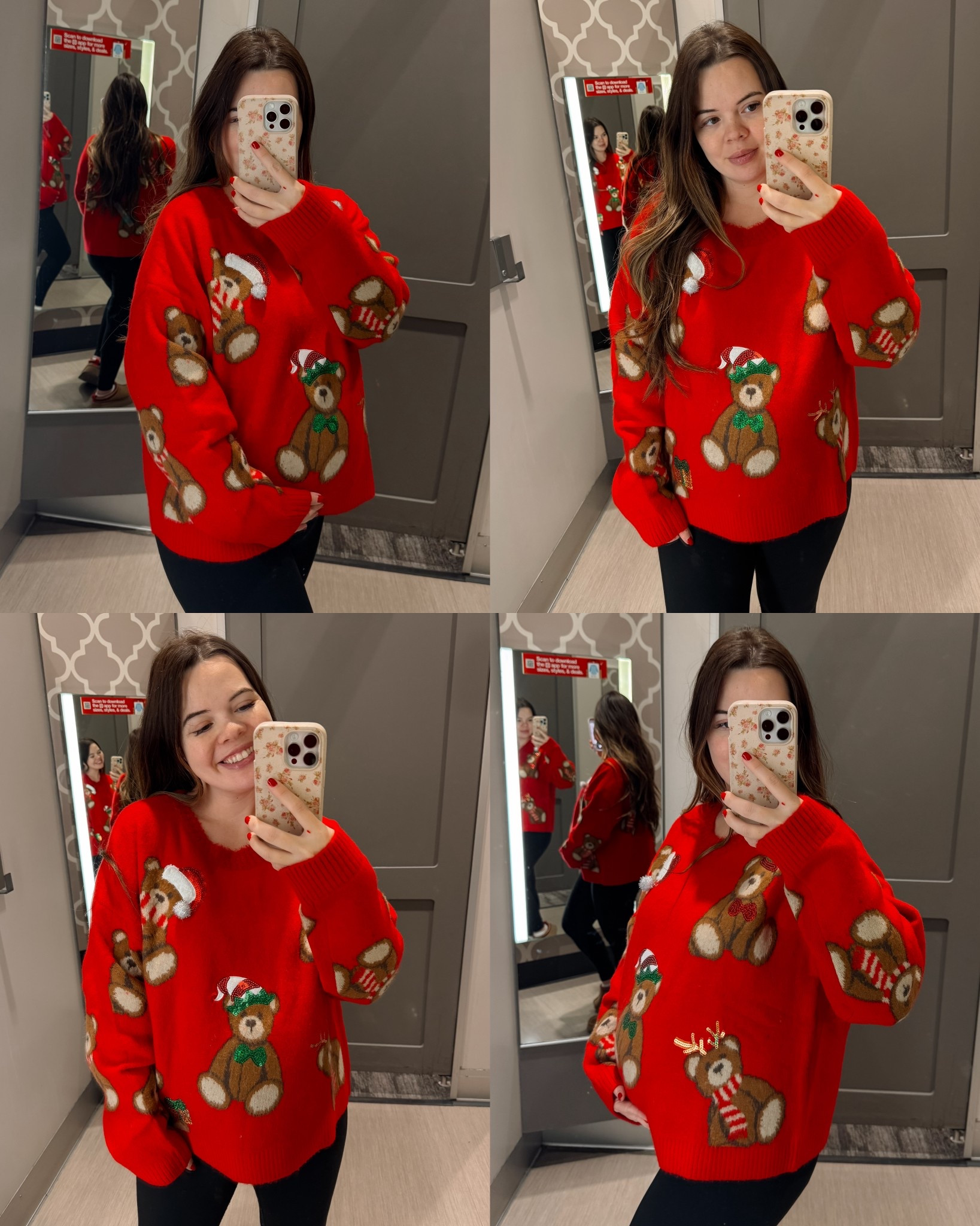 Such a cute Christmas sweater! Wearing size XL. 28 weeks pregnant, 5’3”. 

#LTKHoliday #LTKSeasonal #LTKGiftGuide