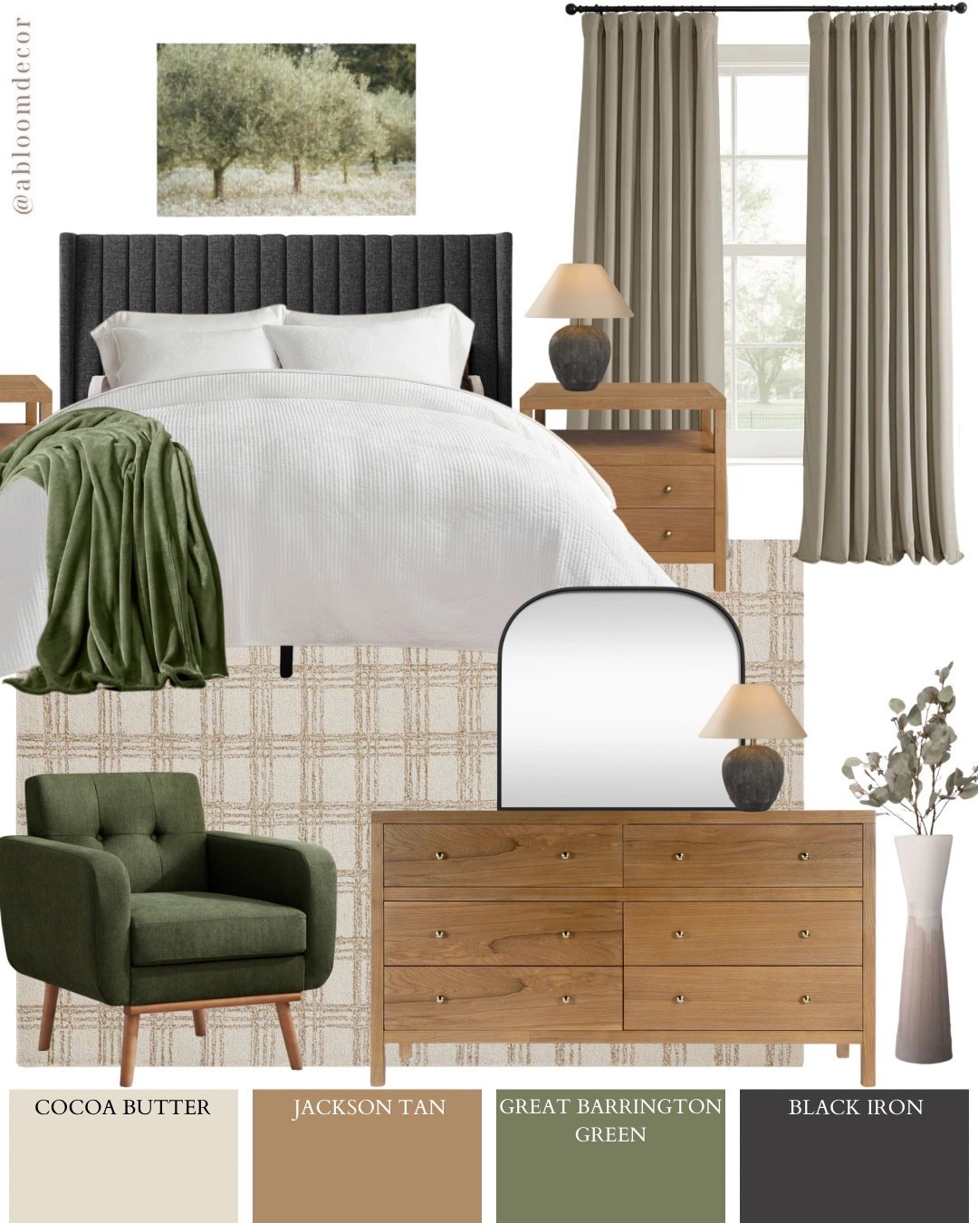 Cozy Green & Neutral Bedroom Design Idea featuring @Wayfair 

#LTKHome