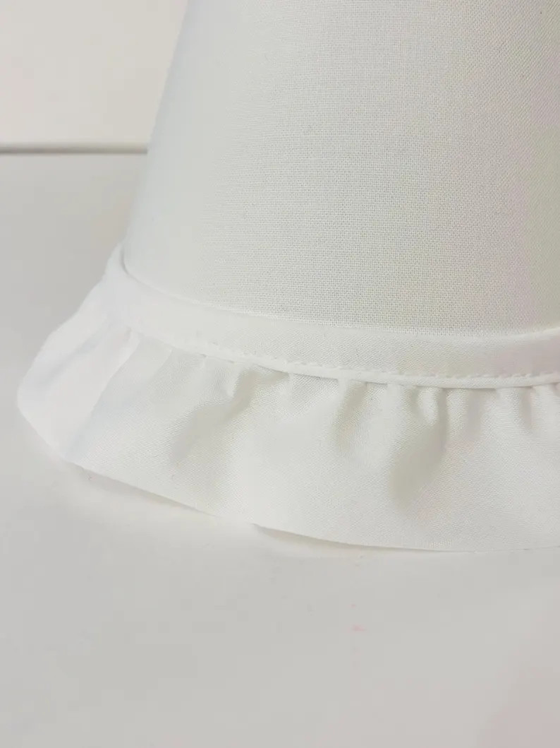 MADE TO ORDER White Shaded Night Light with Ruffle Trim | Etsy (Global)