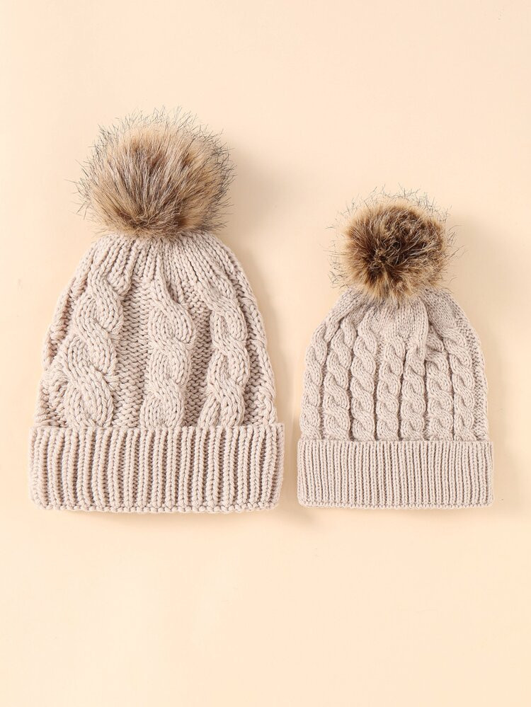 2pcs Minimalist Baby Hat Set | SHEIN