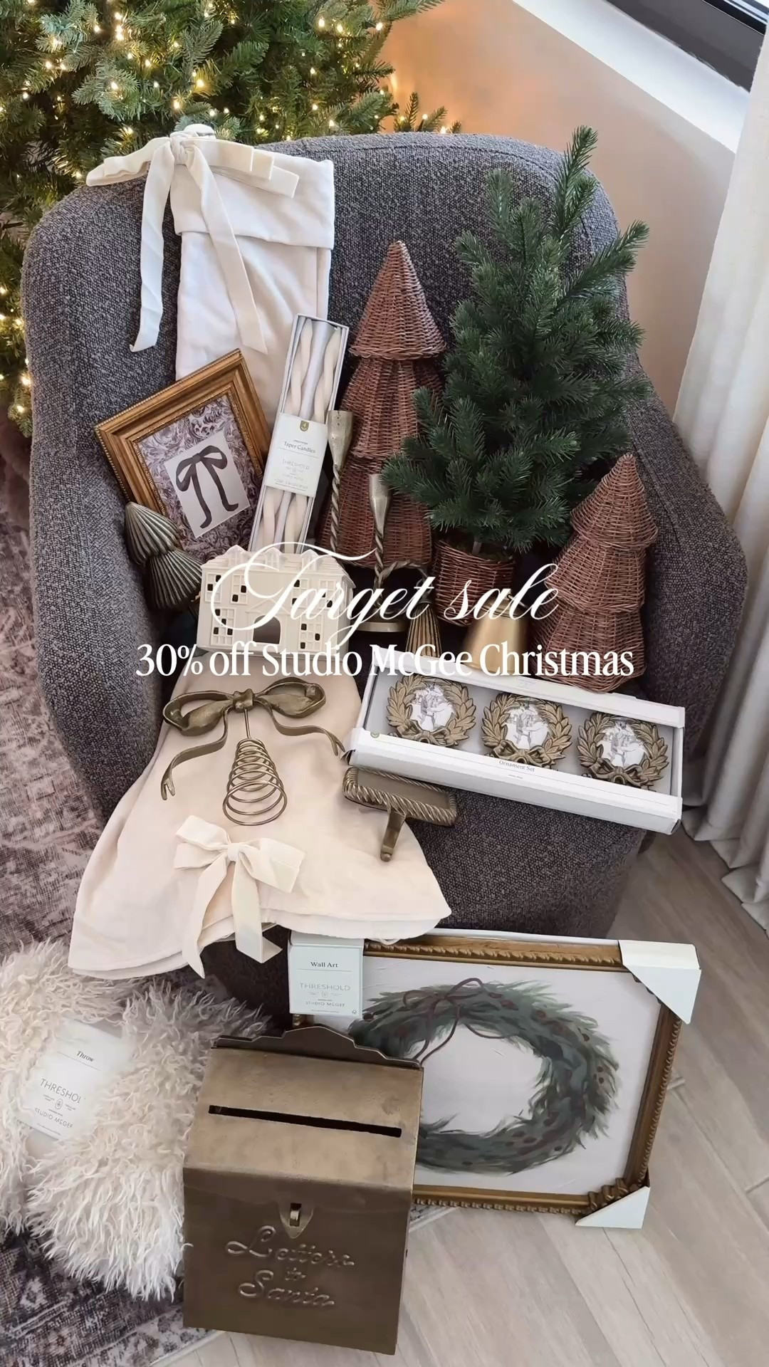 Target studio McGee is 30% off on their holiday decor!! 🌲✨🤎 

#Target #TargetFinds #StudioMcGee #StudioMcGeeTarget #ChristmasDecor #HolidayDecor #Christmas2025 #NeutralChristmas #ClassicChristmas #RalphLaurenChristmas #TreeSkirt #TreeTopper #bows #Ornaments #HolidayDecor 

#LTKSaleAlert #LTKHome #LTKHoliday