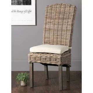 Cushioned Rattan Dining Chairs - Set of 2 | Bed Bath & Beyond