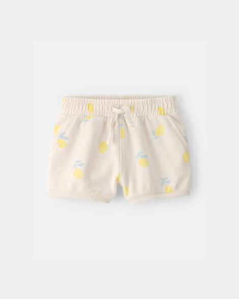 Baby Girl French Terry Shorts - Ivory | Carter's | Carter's Inc